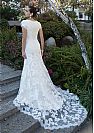 Short Sleeves Lace Mermaid Wedding Dress