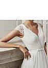 Simple Ruched Chiffon A-line Wedding Dress