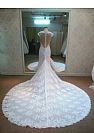 Amazing Lace Beaded Wedding Dresses with Plunging Neckline