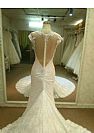 Amazing Lace Beaded Wedding Dresses with Plunging Neckline