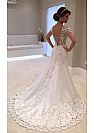 Simple and Elegant Lace Wedding Dress with Short Sleeves