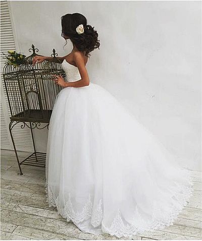 Designer Princess Sweetheart Ball Gown Wedding Dress
