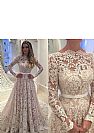 2017 Vintage Ivory Lace Wedding Dress with Belt