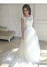 Elegant Puffy Wedding Dress with V-Cut Lace Up