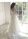 Elegant Puffy Wedding Dress with V-Cut Lace Up