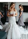 Sexy Off the Shoulder Appliqued Wedding Dress