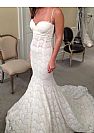 Slim Lace Mermaid Wedding Dress with Spaghetti Straps