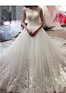 Fabulous Ball Gown Wedding Dress with Chapel Train