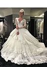 Stunning Lace Wedding Dress with Tiered Skirts