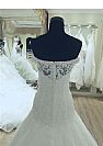 Gorgeous Lace Appliqued Wedding Dresses with Chapel Train