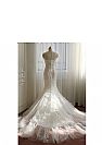 Classic Tulle Mermaid Wedding Dresses with Chapel Train