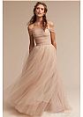 Off the Shoulder Nude Pink Wedding Dresses