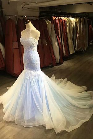 Gorgeous Light Blue Organza Wedding Dresses 2018