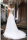 Simple Informal Scoop Neck Beach Wedding Dresses