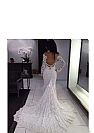 Long Sleeves Lace Mermaid Backless Wedding Dresses