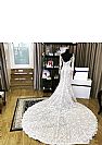 Wedding Dress with Beautiful Lace Patterns & Long Sleeves