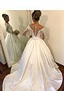 Gorgeous Bateau Satin Ball Gown Wedding Dress