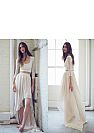 Two Pieces Hi Low Boho Beach Wedding Dresses