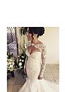 Sexy Mermaid Wedding Dresses with Pearls Hollow Back