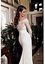 Classy Bateau Fitted Wedding Dresses with 3/4 Sleeves