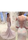 Sexy Backless Chiffon Wedding Dresses with Spaghetti Straps