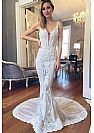 Embroidery Summer Backless Wedding Dresses with Spaghetti Straps