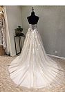 New Tulle A-Line Wedding Dress with Lace Up Back