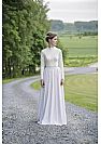 Elegant Lace and Chiffon Wedding Dresses with High Neckline