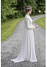 Elegant Lace and Chiffon Wedding Dresses with High Neckline