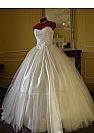 Princess Dotted Tulle Ball Gown Wedding Dress