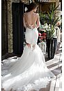 Sexy Backless Wedding Gowns with Spaghetti Straps & Removable Train