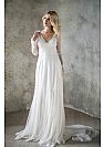 Casual Soft Tulle Wedding Dresses Backless & Long Sleeves