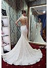 Sexy Backless Bridal Gowns with Sweep Train
