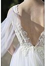 Summer Tulle A-line Wedding Dress with V-Neck