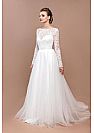 Bateau Neckline A-line Lace Wedding Dress Bridal Gowns