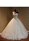 Princess Ball Gown Wedding Dress with Crystals & Flower