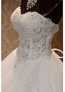 Princess Ball Gown Wedding Dress with Crystals & Flower