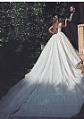 Gorgeous Embroidery Ball Gown Wedding Dress with Square Neckline