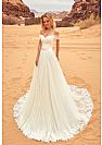 Simple and Pretty Wedding Dress with Off the shoulder Neckline