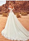 Simple and Pretty Wedding Dress with Off the shoulder Neckline