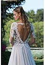 Charming Floral Appliqued Wedding Dress Open Back