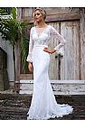 See Through Boho Wedding Dress Casual Bridal Gowns