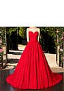 Elegant Sweetheart Red Lace Ball Gown Wedding Dresses