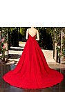 Elegant Sweetheart Red Lace Ball Gown Wedding Dresses