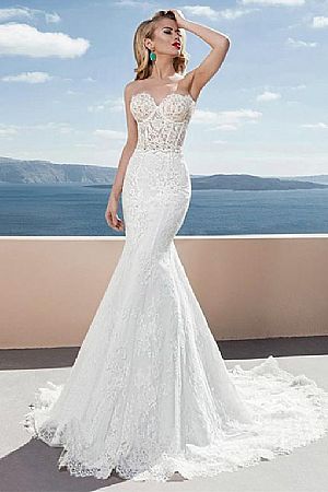 Glamorous Lace Beading Appliqued Wedding Dresses