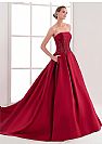 Glamorous Red Satin Ball Gown Wedding Dresses