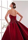 Glamorous Red Satin Ball Gown Wedding Dresses