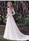 Stunning Chiffon A-Line Wedding Dress with Open Back